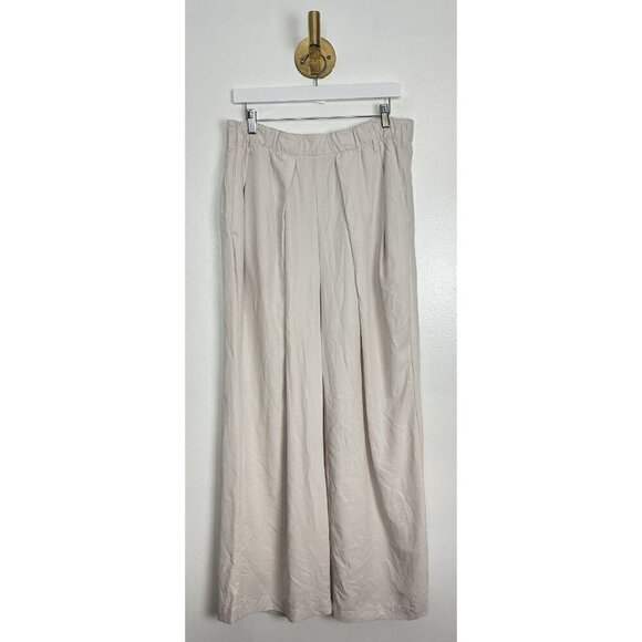 FREE PEOPLE Nothin' to Say Elastic Waist Pants in Champagne Dream Size Large - Picture 5 of 14